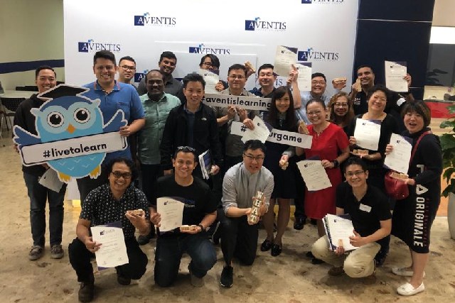 Aventis learners and Lead Faculty, Dr Christopher Fong