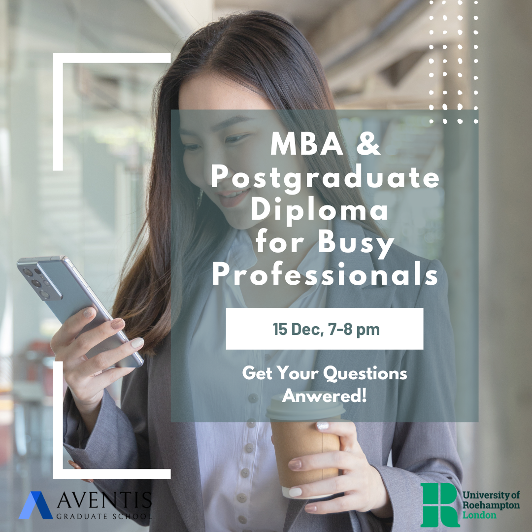 MBA and Postgraduate Diploma for Busy Professionals – Dec 15th