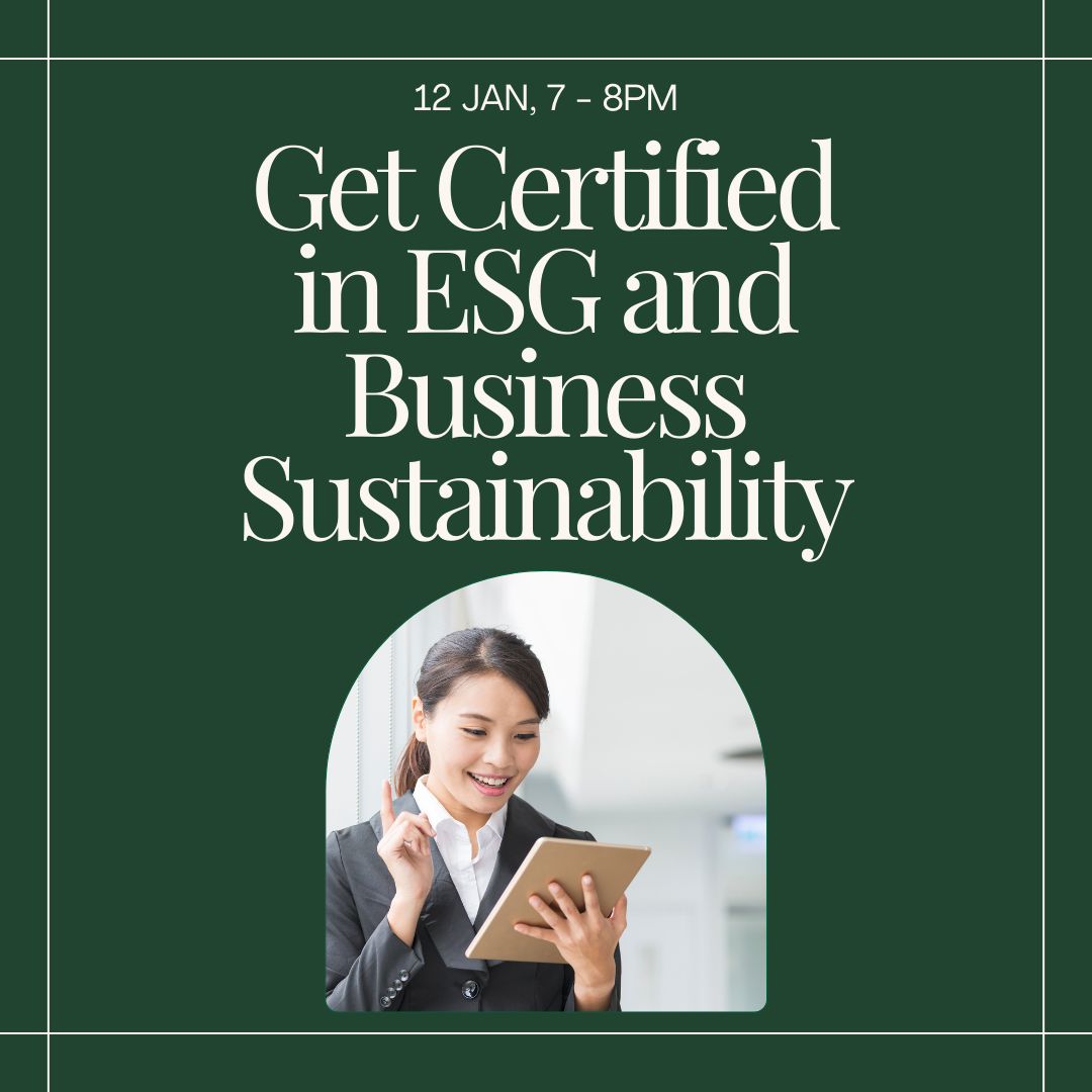 Get Certified in ESG and Business Sustainability