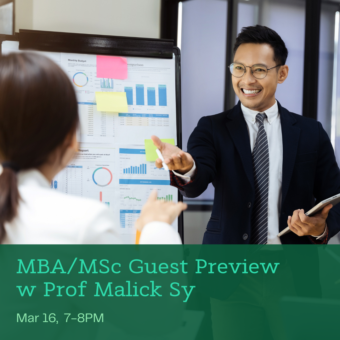 MBA/MSc Guest Preview with Prof Malick Sy