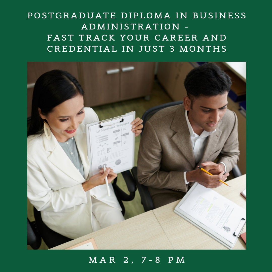 Postgraduate Diploma in Business Administration – Fast Track Your Career and Credential in just 3 Months