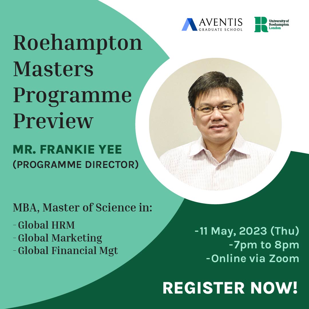 MBA/MSc Guest Preview with Frankie Yee – 11 May