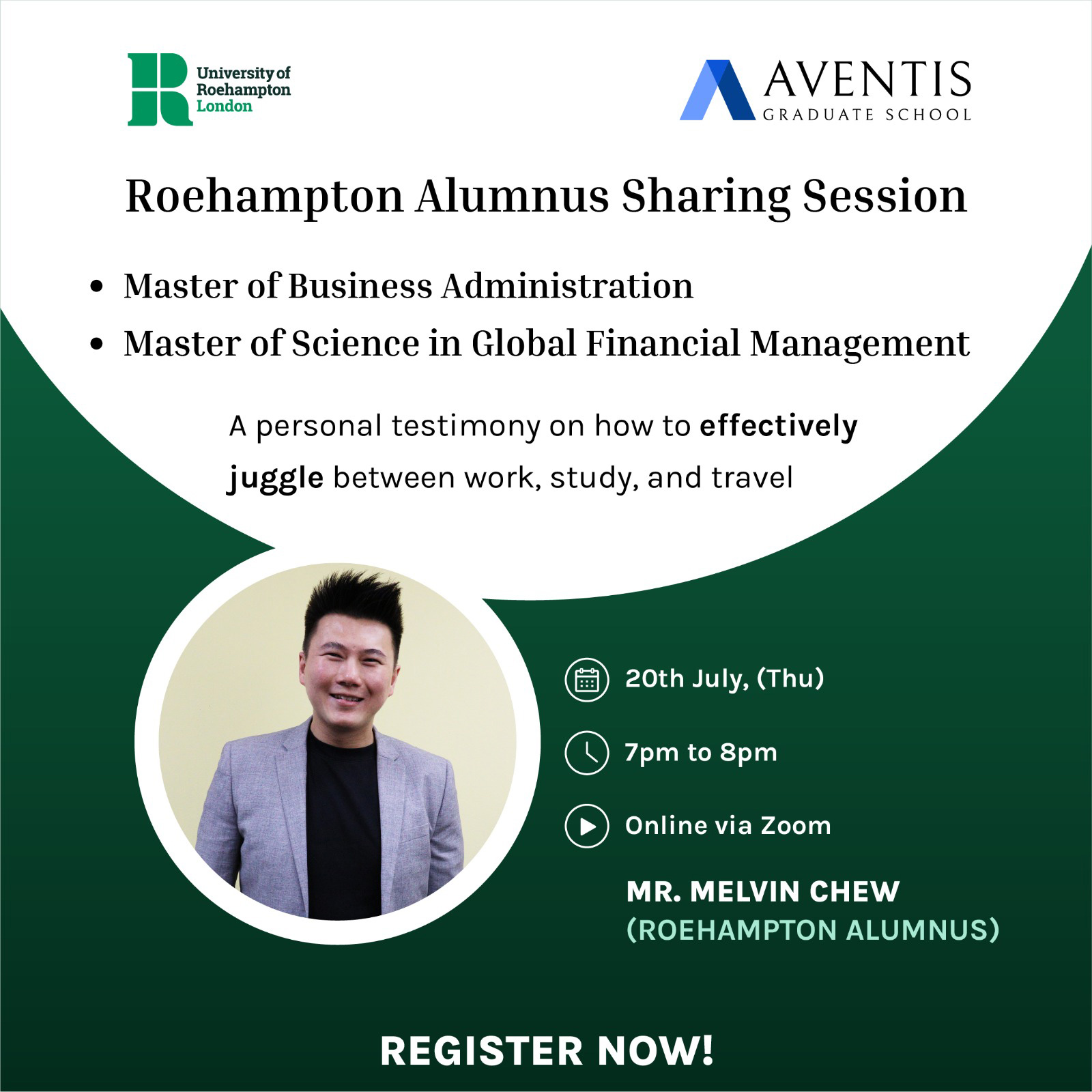 Roehampton Alumnus Sharing with Mr Melvin Chew