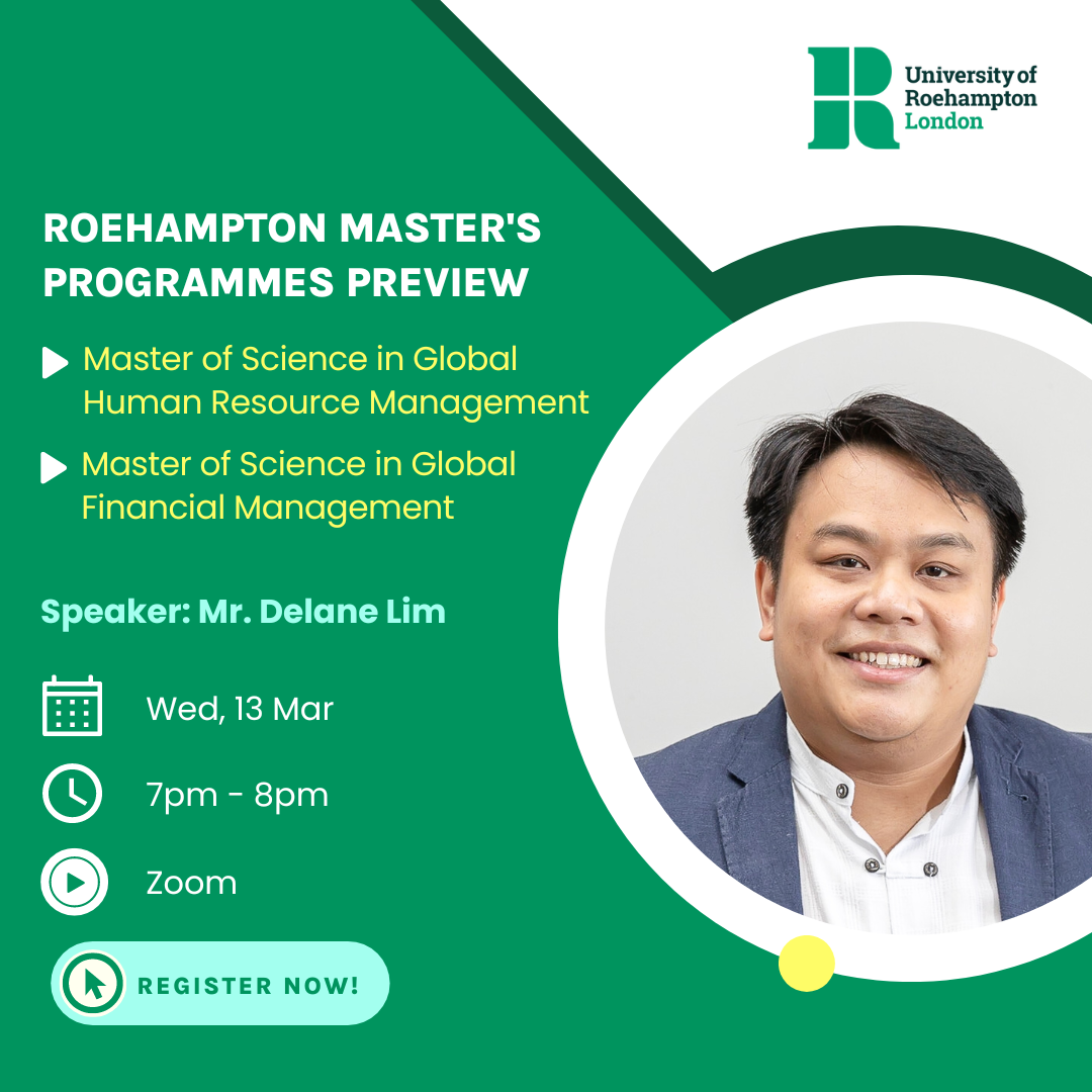 Roehampton MSc Global HRM Talk with Delane Lim
