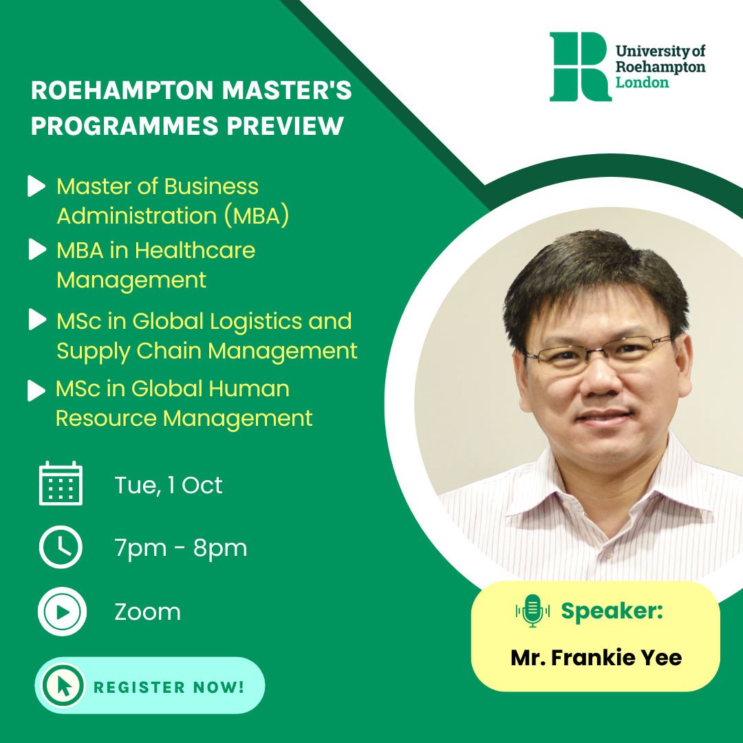 MBA & MSc Info Session – Roehampton University, UK