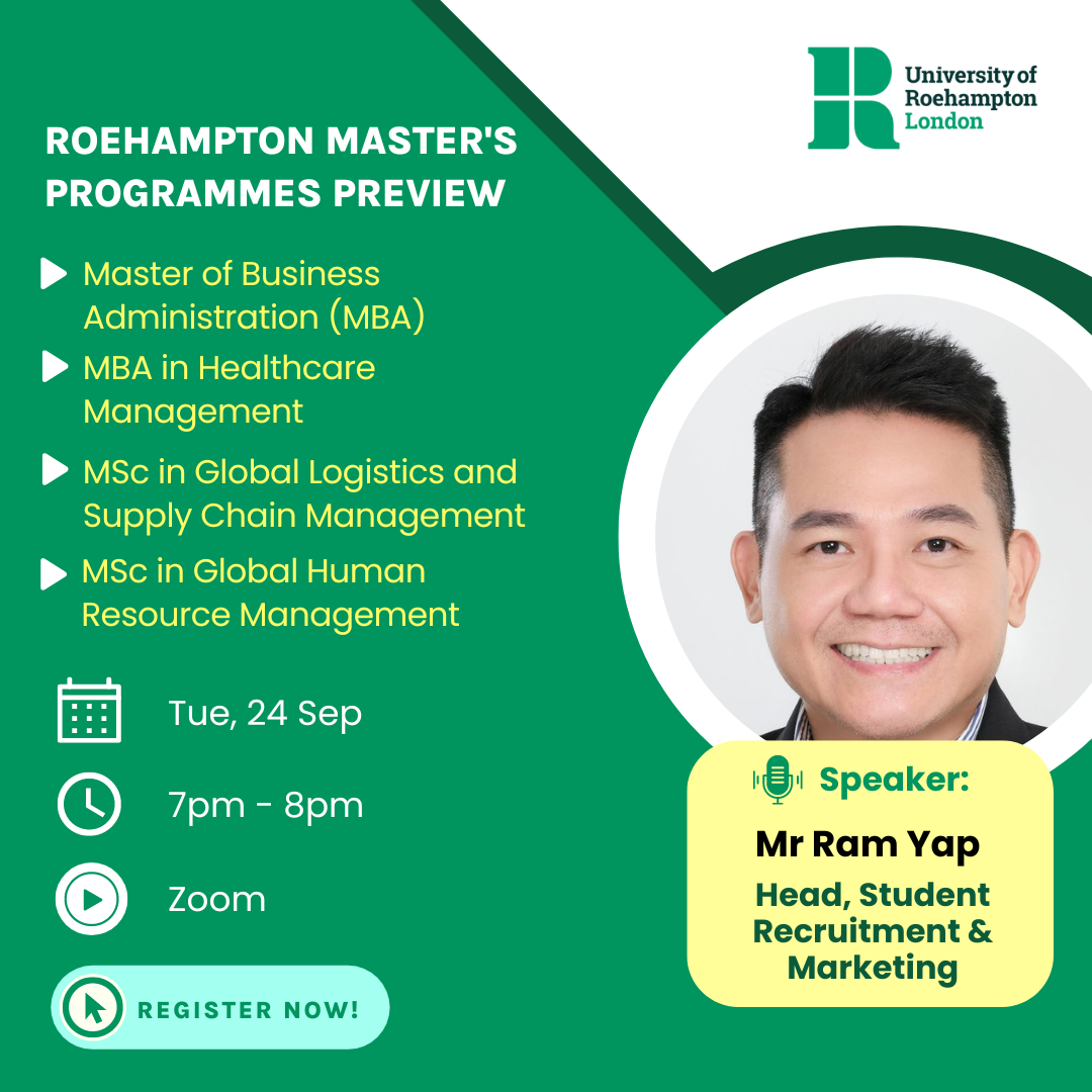 MBA & MSc Info Session – Roehampton University, UK